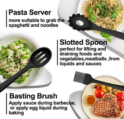 43 Pcs AIKKIL Kitchen Utensils Set, Heat Resistant Silicone Cooking Kitchen - Image 3