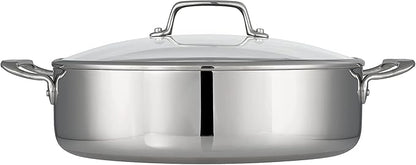 Tramontina Tri-Ply Clad Stainless Steel 6-Quart Braiser Pan - Image 3