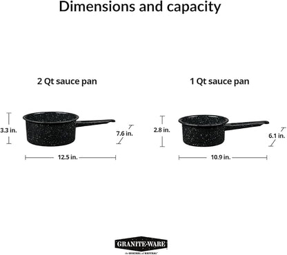 Granite Ware Non-Stick Saucepan Set - Image 7