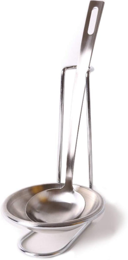304 Stainless Steel Single Ladle Holder Vertical Spoon Rest Cooking Utensils - Image 3
