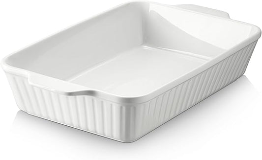 DOWAN Casserole Dish, 9x13 Ceramic Baking Dish, Large Lasagna Pan Deep by DOWAN