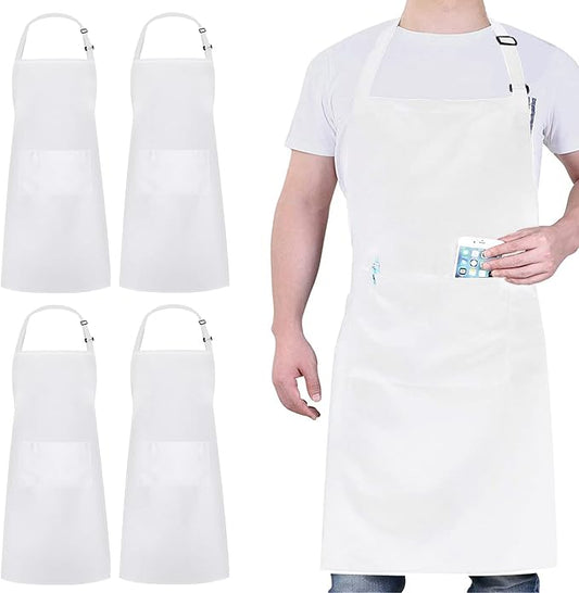 4 Packs Chef Apron, Waterproof Apron, Adjustable Aprons by loteaf