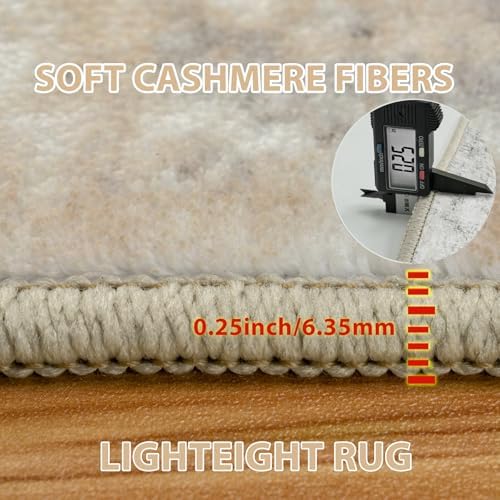9x12 Area Rugs for Living Room Washable Bedroom Dining Room Beige Grey - Image 5