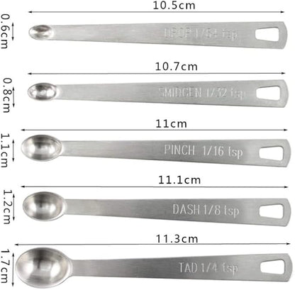 LIUSM Mini Measuring Spoons Set, Stainless Steel Measuring Spoons Set - Image 4
