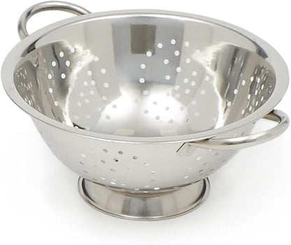 Home Basics Deep Colander Stainless Steel 3 Quart#44; by HomeBasics