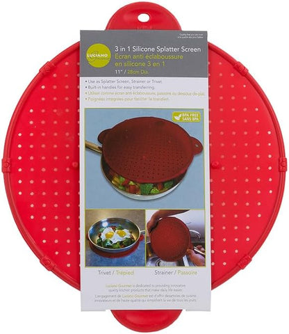 Luciano Housewares Multifunctional Frying Pan Silicone Splatter Screen by LucianoHousewares