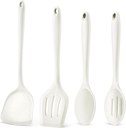 P&P CHEF Kitchen Utensil Set, 4 Pieces Non-stick Silicone Cooking Utensils by PPCHEF