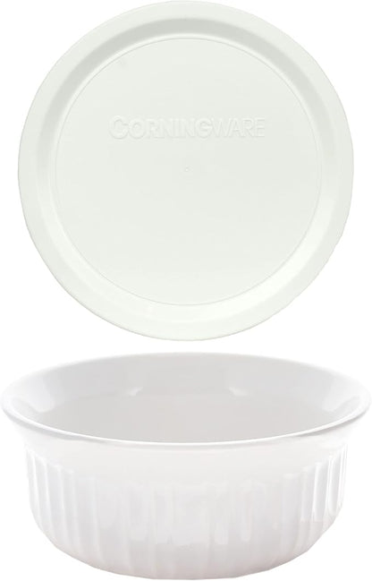 CorningWare FS16 16oz Round French White Casserole Dish w/F-16 French White - Image 2