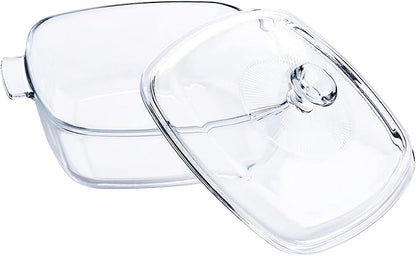 Clear Square Glass Casserole - Image 3