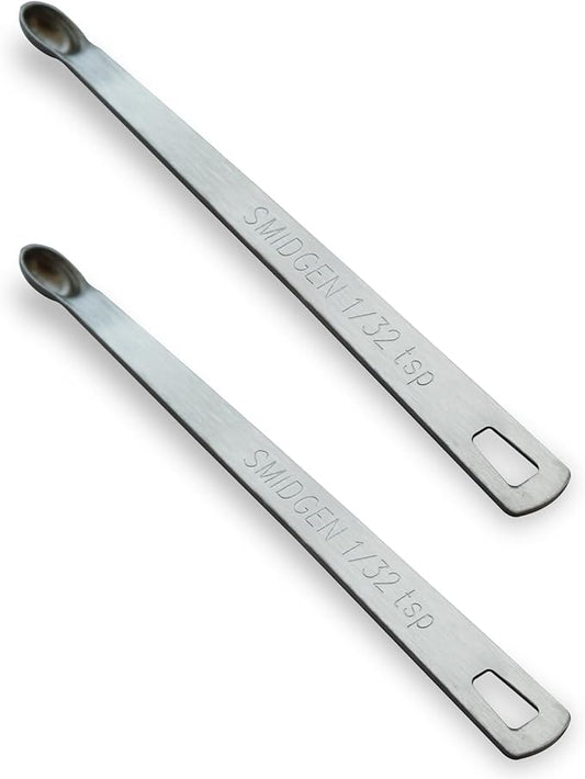 2PCS 1/32 Teaspoon Single Tiny Measuring Spoon, Small Individual Stainless by BERYLER