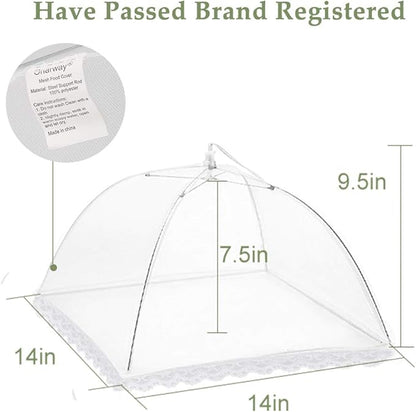 Onarway Food Covers for Outside Mesh: 3 Pack 14 Inch Pop Up Fine Fly Net for - Image 3