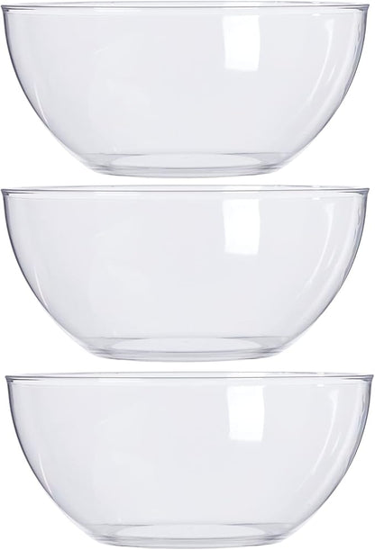 US Acrylic Vista Clear Plastic Salad and Serving 10-inch Bowls | set of 3 | - Image 6