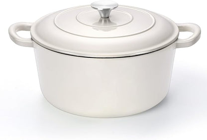 TeamFar 6Qt Dutch Oven, Enameled Cast Iron Dutch Oven Pot by TeamFar