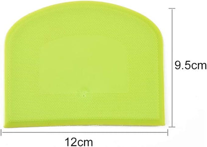 2 Pieces Dough Scraper Bowl Scraper Food-safe Plastic Dough Cutter Flexible - Image 3