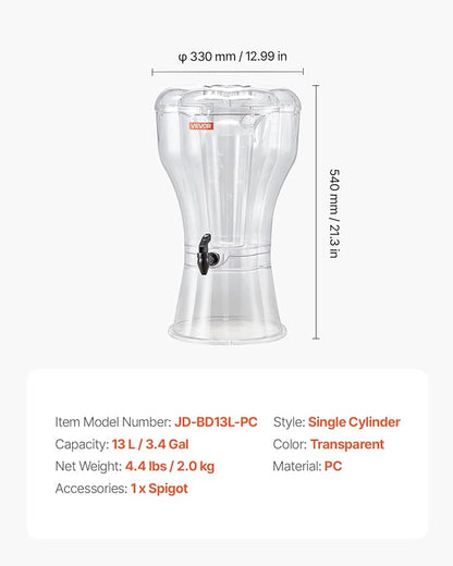 VEVOR Beverage Dispenser, 3.4 Gallon Drink Dispenser - Image 7