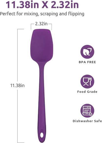 Heat Resistant Silicone Spoon Spatula: U-Taste 600ºF High Heat Flexible 11.38in - Image 2