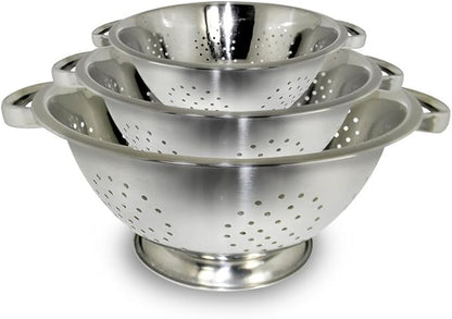 ExcelSteel Colander Set Stainless Steel | Nesting Design | Mirror Polished | by EXCELSTEEL