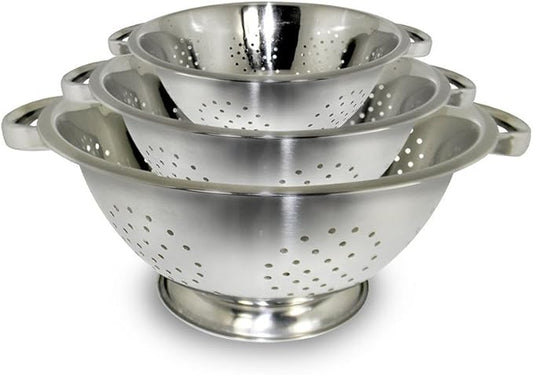 ExcelSteel Colander Set Stainless Steel | Nesting Design | Mirror Polished | by EXCELSTEEL