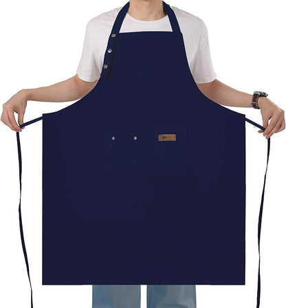 Yuubin Extra Large Aprons for Men Adjustable Button Apron by Unknown