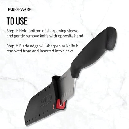 Farberware EdgeKeeper Santoko Knife, 7-inch Santoku, Stainless Steel - Image 5