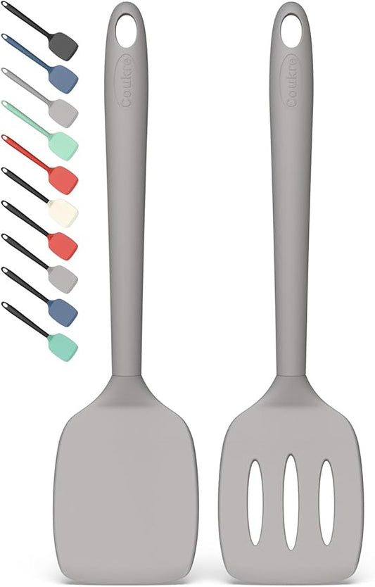 Coukre 2 Pack Silicone Spatula Set, High Heat Resistant, BPA Free Kitchen by Coukre