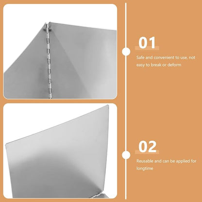 ABOOFAN Stainless Steel Oil-Proof Kitchen Shield 11.8 Inch Foldable Grease - Image 3