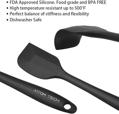 8 Inch Silicone Spatula Set, Food Grade High Temperature and Heat Resistant - Image 3