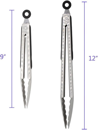 304 Stainless Steel Kitchen Cooking Tongs - Image 4
