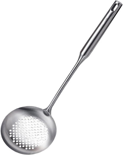 Slotted Spoon, Stainless Steel Strainer Metal Skimmer Spoon by EJOEXQU
