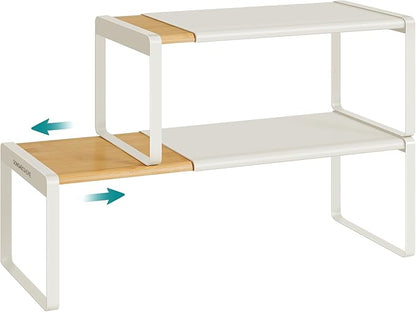 SONGMICS HOME Spice Racks, Expandable Cupboard Shelf Orgnizers, Kitchen Counter by SONGMICSHOME