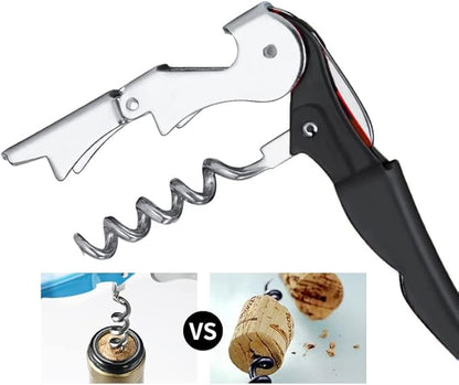 Professional Waiter Corkscrew Wine Openers Set, Heavy Duty Stainless Steel - Image 4