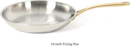 Martha Stewart Castelle 12-Inch Stainless Steel Frying Pan - Image 3