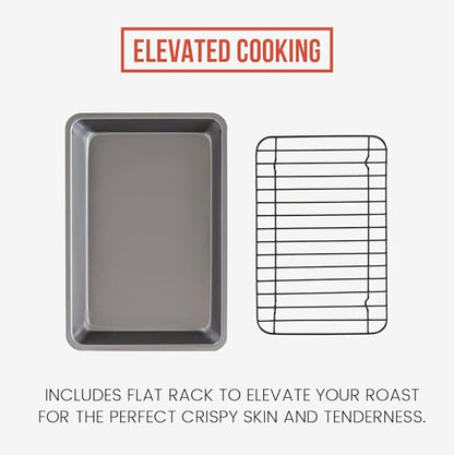 Chef Pomodoro Nonstick Carbon Steel Small Roasting Pan - Image 3