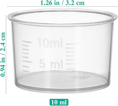 TOYANDONA Disposable Measuring Cup Set Pack of 100 Clear Plastic Measuring Cup - Image 2