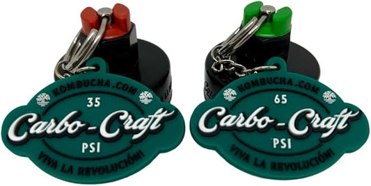 Kombucha.com Carbo-Caps: The Swingtop Slayer and Ultimate Carbonation System for Craft Beer & Kombucha Home Brewing. Viva La Revolución! (65 psi (High Carbonation), 2 Carbo-Caps + PRVs)