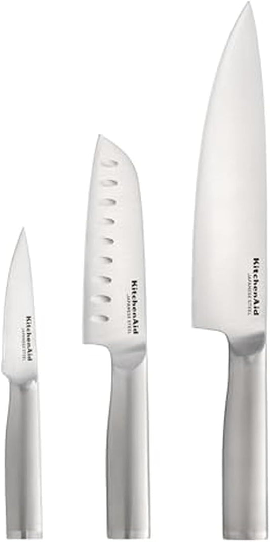 KitchenAid 3 Piece Forged Chef Knife Set High Carbon Japanese Steel, Includes 8 by KitchenAid