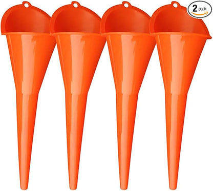 2PCS Long Neck Oil Funnels, Plastic Funnel by JOYCOURT