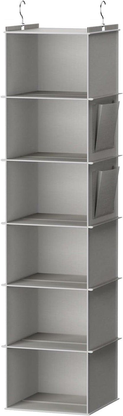 YOUDENOVA Hanging Closet Organizer and Storage, 6-Shelf Closet Hanging Storage by YOUDENOVA