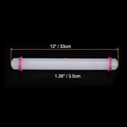 HARFINGTON Fondant Rolling Pin 13 Inch x 1.38 Inch Adjustable Guide Rings - Image 2