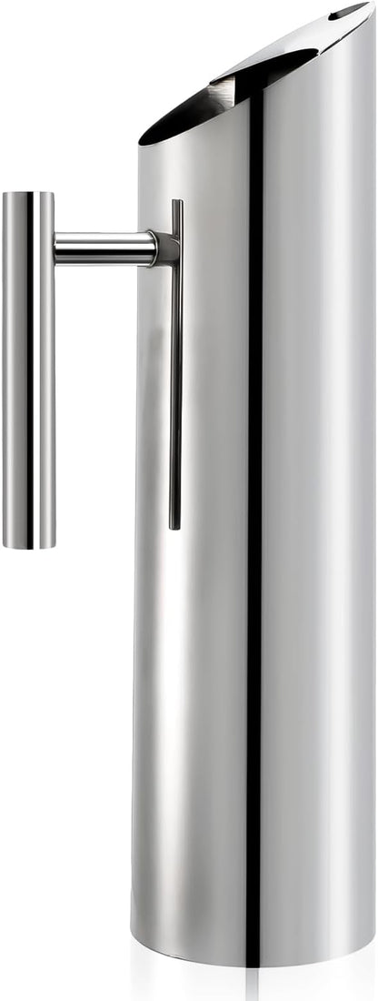Hiceeden Stainless Steel Water Pitcher, 68oz/2L Modern Metal Pitcher by Hiceeden