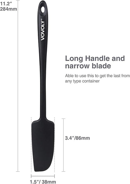 2-Pack Vovoly Silicone Jar Spatulas, Small Seamless Design Rubber Scraper - Image 2