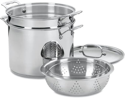 Cuisinart 4-Piece Cookware Set, 12 Quarts, Chef's Classic Stainless Steel by Cuisinart