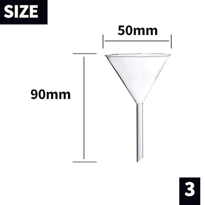 Glass Funnel Set, 50mm & 40mm Diameter - Image 4