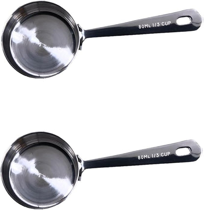 Honey Bear Kitchen 1/3 Cup 80 ml Leave-in Measuring Scoop Cups, Polished - Image 3