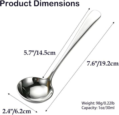 Small Ladle, 304 Stainless Steel Small Gravy Soup Serving Ladle - Image 2