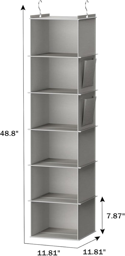 YOUDENOVA Hanging Closet Organizer and Storage, 6-Shelf Closet Hanging Storage - Image 3