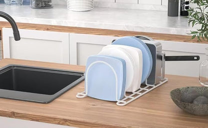 JAQ Plate Rack for Cabinet, 10.5" Vertical Dish Organizer for Plates, Pot Lids - Image 7
