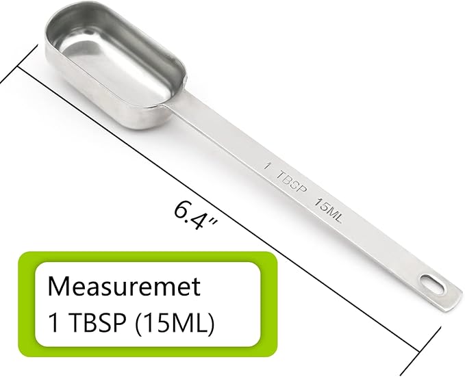 5PCS 1tbsp Single Measuring Spoon, Stainless Steel Long Handle Individual - Image 2