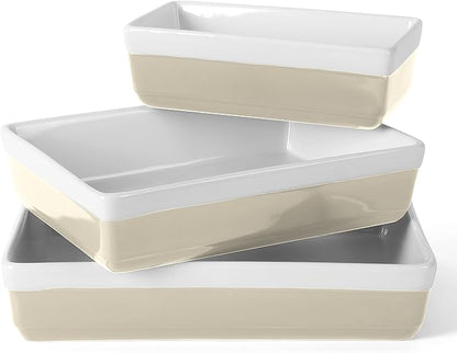 MARTHA STEWART 3-Piece Oven to Table Stoneware Bakeware Set – Baking Dish & by MarthaStewart