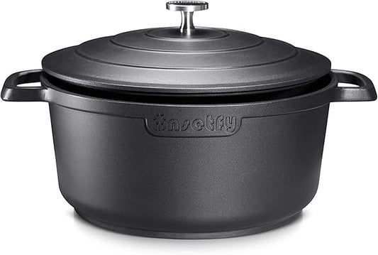Nonstick Dutch Oven Pot with Lid-5 QT Cast Aluminum Oven Pot with Two Handles by INSETFY
